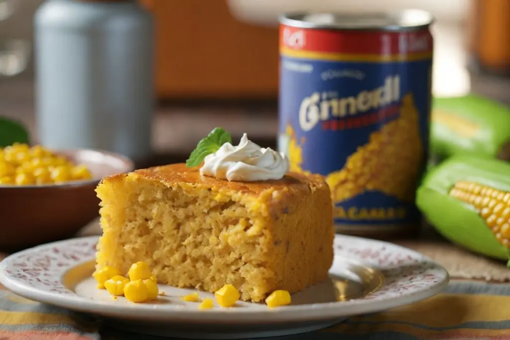 Bolo de milho de lata no liquidificador